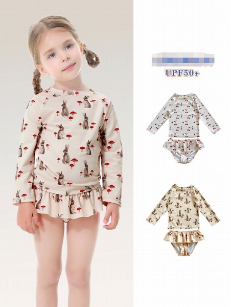 夏新品 子供服 韓国風子供服 ベビー服 キッズ水着 女の子 ベビー 子供用 2色 ins｜ドレミファソラ・ねこ