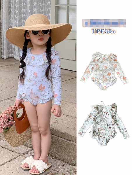 夏新品 子供服 韓国風子供服 ベビー服 キッズ水着 女の子 ベビー 子供用 2色 ins｜ドレミファソラ・ねこ