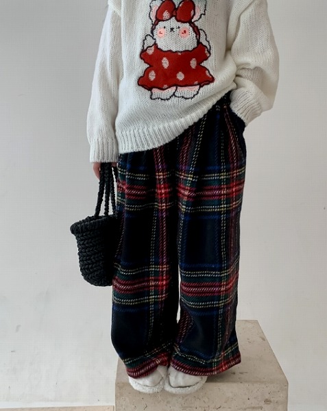 秋冬新作 韓国風子供服 ベビー服 キッズパンツ ロングパンツ ボトムス ズボン ゆったり チェック柄