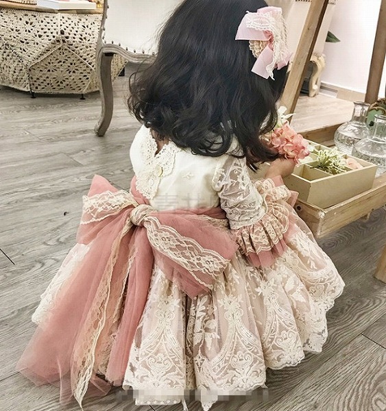 春夏新作 INS ワンピース 女の子 長袖 韓国風子供服 子供服 可愛い ベビー服 73-110CM｜ドレミファソラ・ねこ