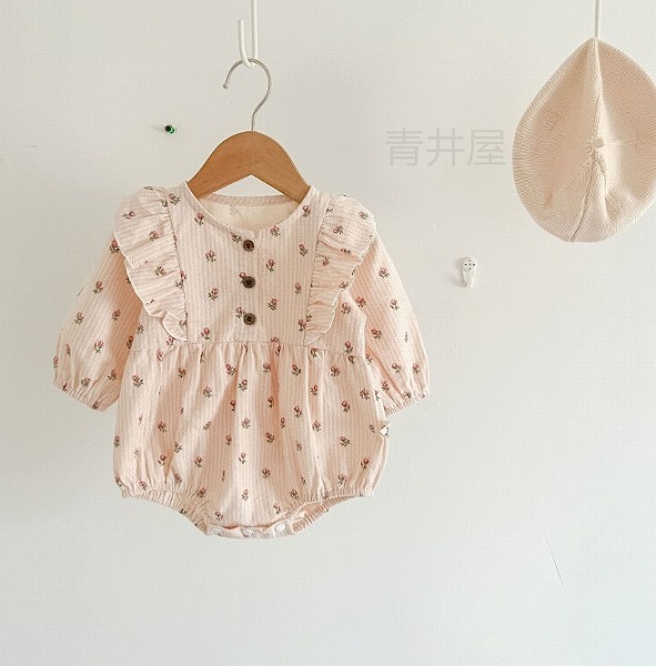 秋冬新作 キッズ服 ベビー服 韓国風子供服 ロンパース 長袖 かわいい 上着 男女兼用 66-100CM