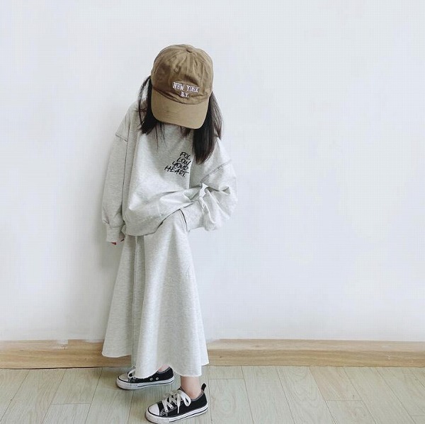 秋新品★赤ちゃん服\u0026親子服 トップス+スコート 仕掛ける★100～140糎/ML