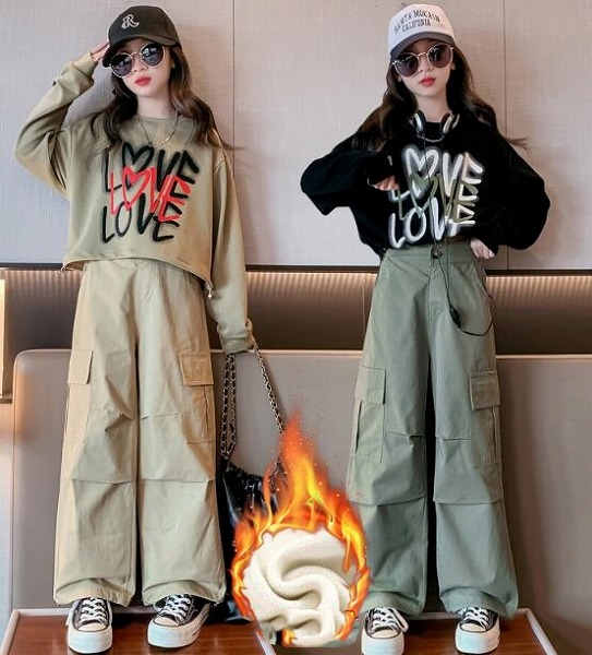 新作 子供服　新入荷　ロングパンツ+パーカー 　裏起毛なし　セットアップ　120-170cm