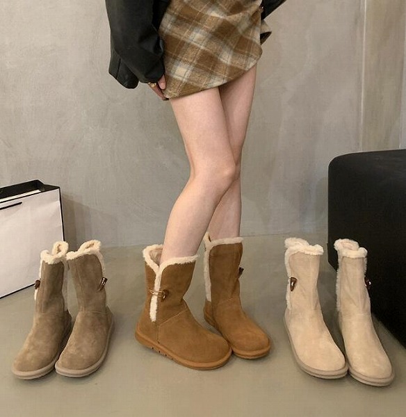 新入荷 レデイーズ 加絨保温 ブーツ 靴 3色 引き舟35-40