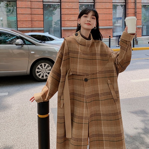 一般受け流行り物ロング両面カシミヤウールコート レディース 新作