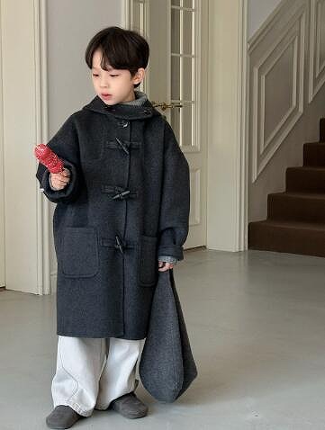 キッズ服 トップス  両面カシミール コートミディアム 100-160ｃｍ 2色