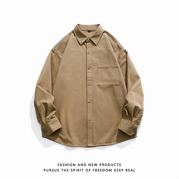 メンズ・ トップス・シャツ・ 長袖・アウター・気質・カジュアルシャツ・M～4XL 8色