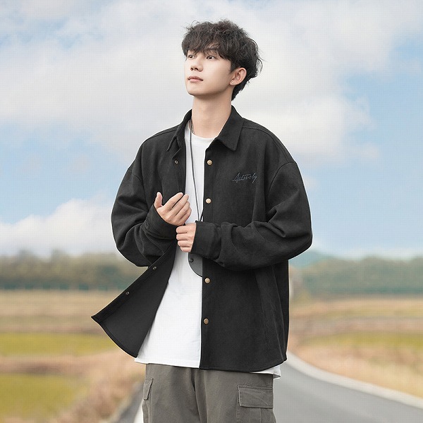 メンズ・コート・秋と冬・長袖シャツ・気質・トップス・M～XXL 2色｜ドレミファソラ・ねこ