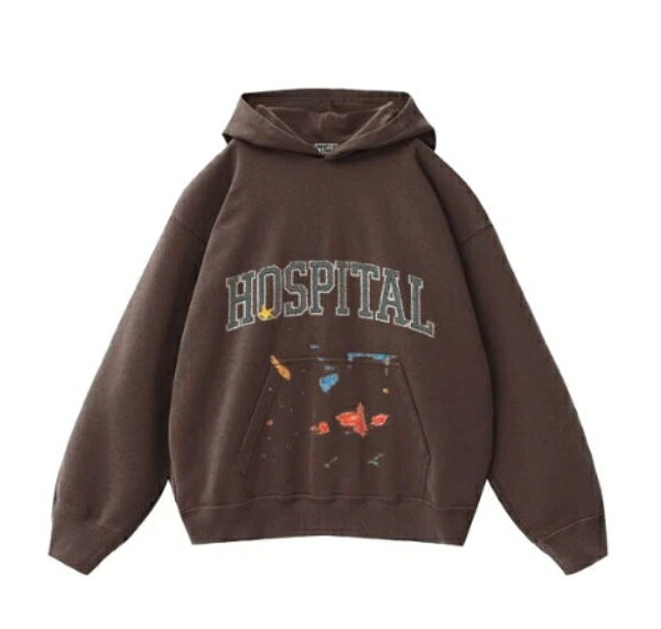 ヴィンテージペイントフーディ《HOSPITAL》