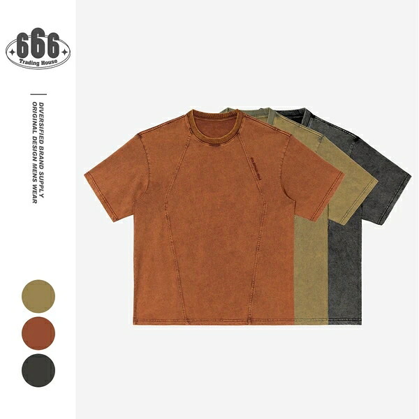 春夏新作 メンズ トップス Tシャツ 半袖 ソルトウォッシュ ルーズ カジュアル 欧米風 アメカジ ストリート ヘビーウェイト ビンテージ ヴィンテージ レトロ コットン100% 肉厚 型崩れしにくい ゆったり ルーズフィット 着心地抜群｜ドレミファソラ・ねこ