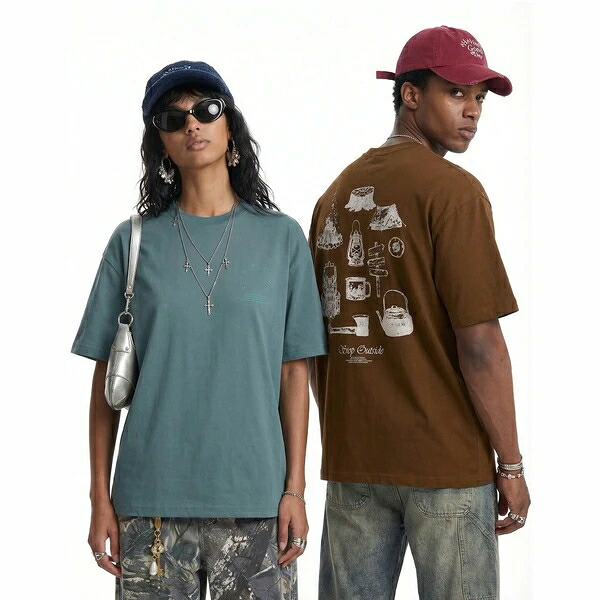 春夏新作 メンズ トップス 男 Tシャツ 半袖 ヴィンテージ カジュアル プリント ゆるい 欧米風 ストリート系、アメリカンカジュアル、レトロ、古着風、オーバーサイズ、グラフィックTシャツ、夏コーデ、メンズファッション、トレンド|ドレミファソラ・ねこ
