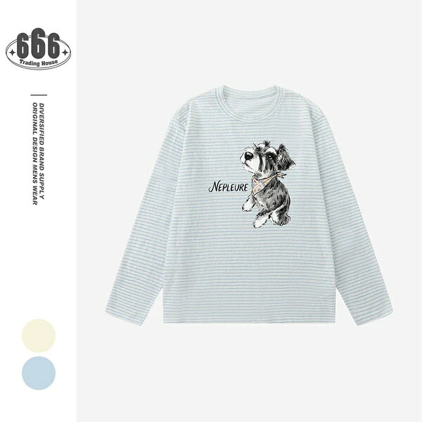春夏新作 メンズ トップス Tシャツ 長袖 プリント ボーダー ゆったり カジュアル 日系 商品説明をより魅力的に、検索されやすくするためのキーワードを以下に提案します。 提案キーワード: 春服 ボーダー柄 ゆったりシルエット カジュアルファッション｜ドレミファソラ・ねこ