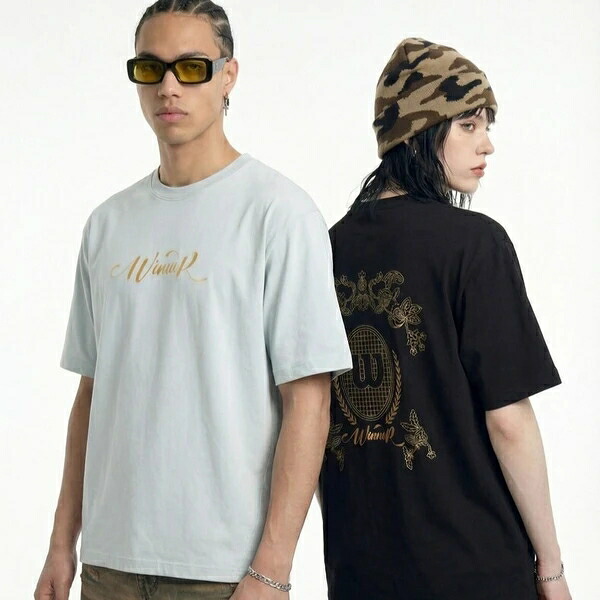 春夏新作 メンズ トップス Tシャツ 半袖 ユニセックス プリント ファッション 韓国風 ストリート系 カジュアル ゆったり おしゃれ ロゴTシャツ クルーネック コットン混 快適 紫外線対策 運動会 スポーツ観戦 デート 普段着 韓国ファッション|ドレミファソラ・ねこ