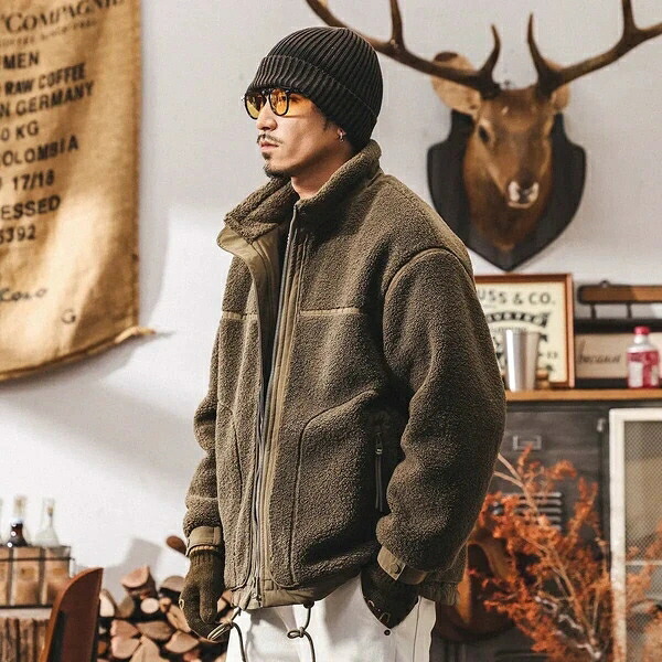 トップス メンズ コート アウター スタンドカラー 2色 長袖 秋冬新作｜ドレミファソラ・ねこ