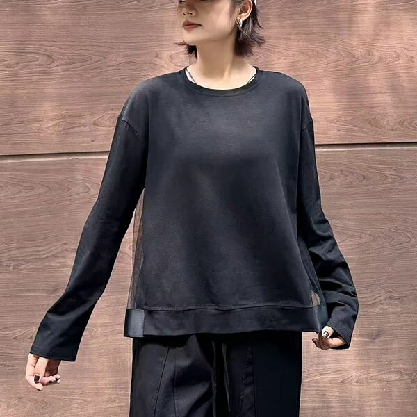 日系 レトロ ひな型 スプライス お人形さん トップス 長袖 花の冠yd風 秋新作
