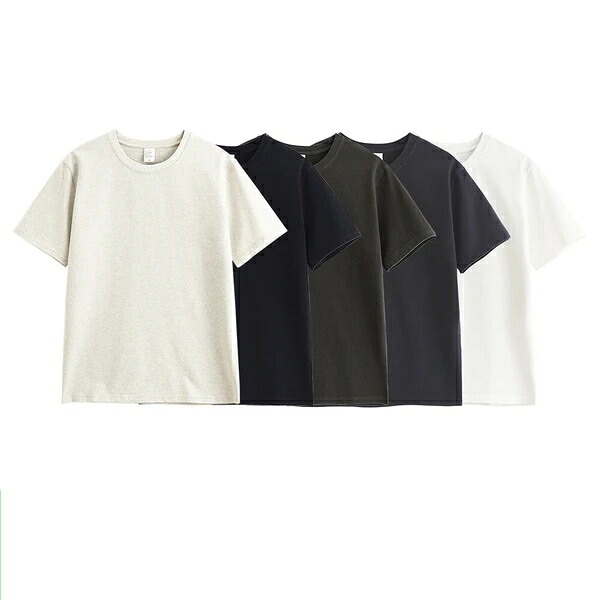 春夏新作 半袖 男女通用 無地 ペアルック メンズ 男 トップス 韓国風Tシャツ｜ドレミファソラ・ねこ