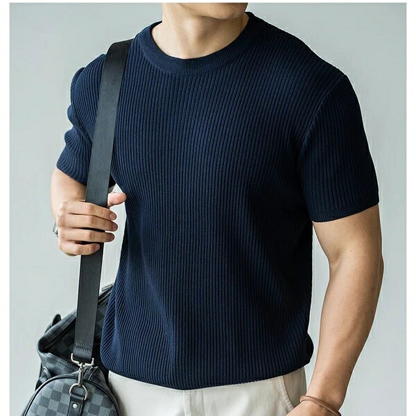 無地 半袖 男 春夏新作 Tシャツ カットソー トップス 韓国風 メンズ 通気 カジュアル｜ドレミファソラ・ねこ