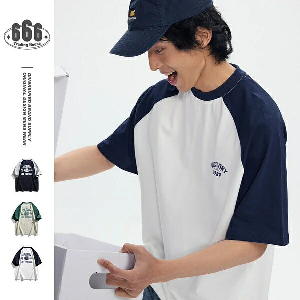 韓国風 メンズ 男 Tシャツ ストライプ トップス 半袖 春夏新作 男女通用 字母 スポーツ|ドレミファソラ・ねこ