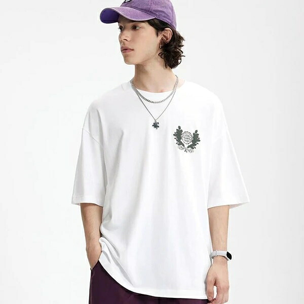トップス 半袖 男 韓国風 スポーツ メンズ Tシャツ プリント 春夏新作 レトロ カジュアル|ドレミファソラ・ねこ