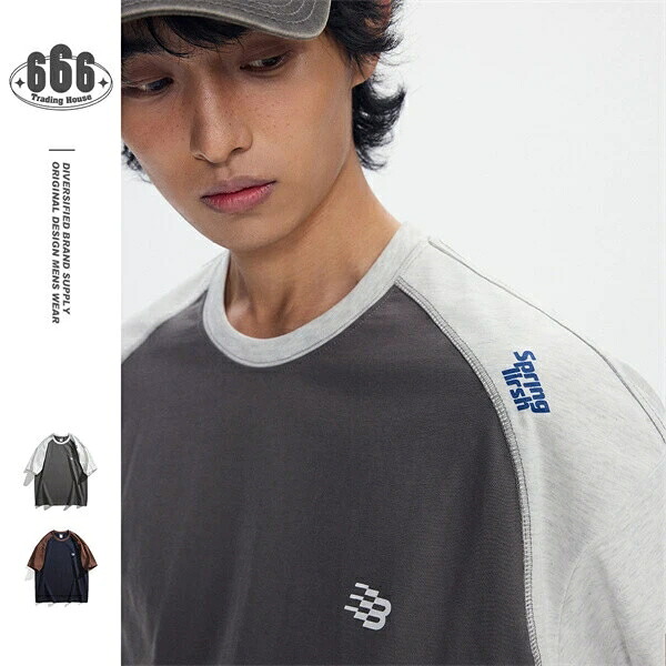 韓国風 メンズ 男 Tシャツ トップス 半袖 春夏新作 無地 ラウンドネック｜ドレミファソラ・ねこ