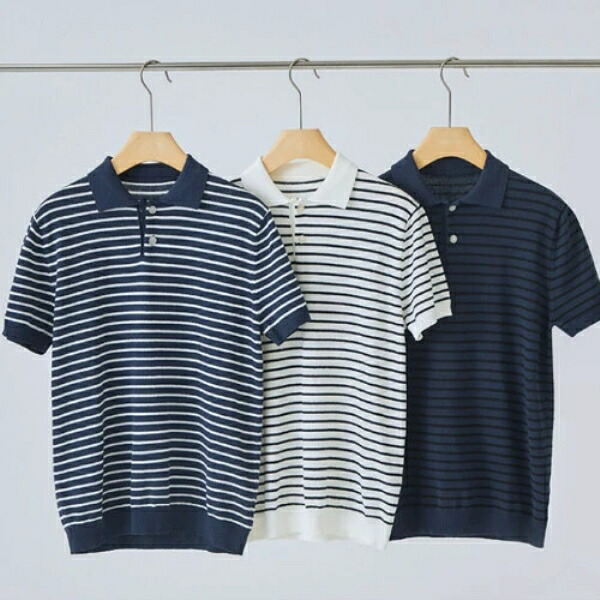 メンズ トップス 春夏新作 カジュアル ファッション Tシャツ 3色 ストライプ|ドレミファソラ・ねこ