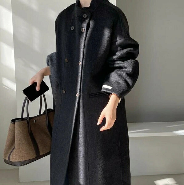 トップス レディース ダッフルコート アウター 冬新作 2色 エレガンス ロング丈｜ドレミファソラ・ねこ