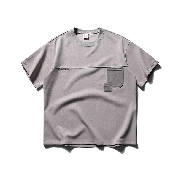 メンズ 半袖 Tシャツ トッブス 春夏新作 コントラスト色 カジュアル ラウンドネック
