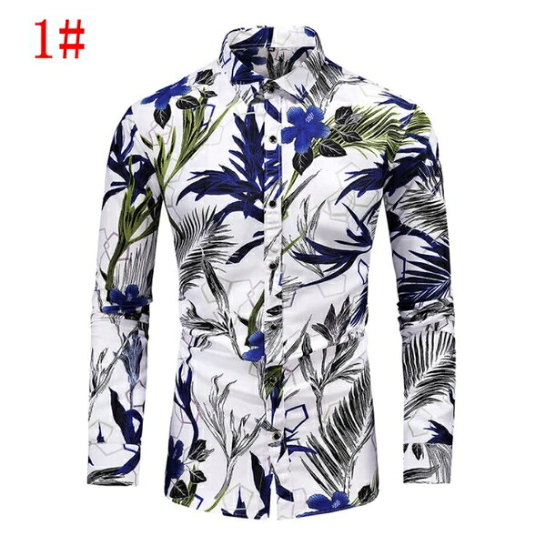 プルオーバー 長袖 花柄 好いたらしい メンズ 流行り物 BQ5789 トップス-Tシャツ・カットソー-メンズファッション