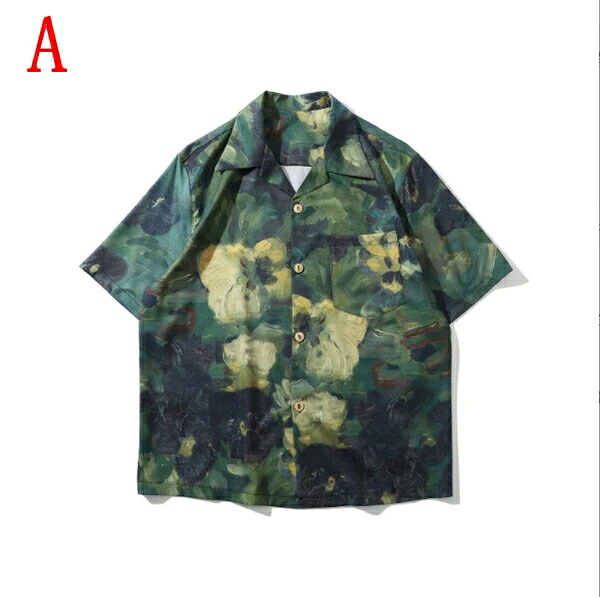 プルオーバー 花柄 半袖 メンズ 流行り物 BQ3339 トップス-Tシャツ・カットソー-メンズファッション