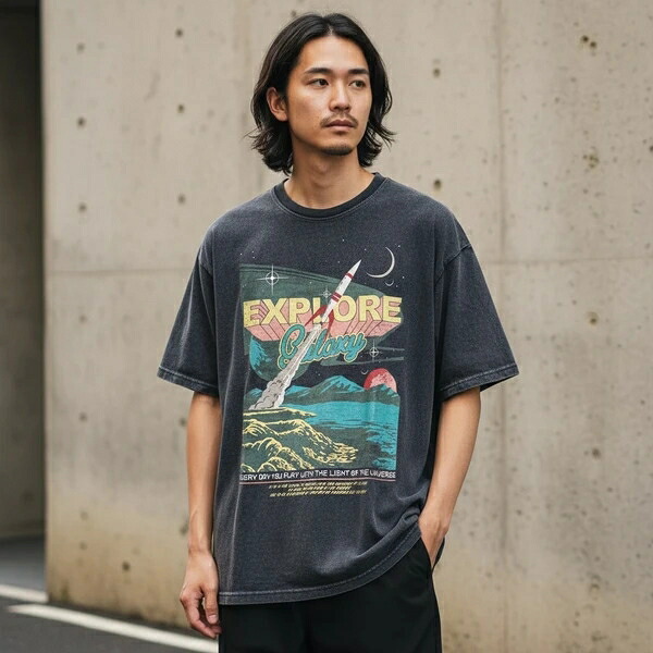 古着オマージュ加工プリントTシャツ（3月納品)【春夏新作商品】｜ドレミファソラ・ねこ