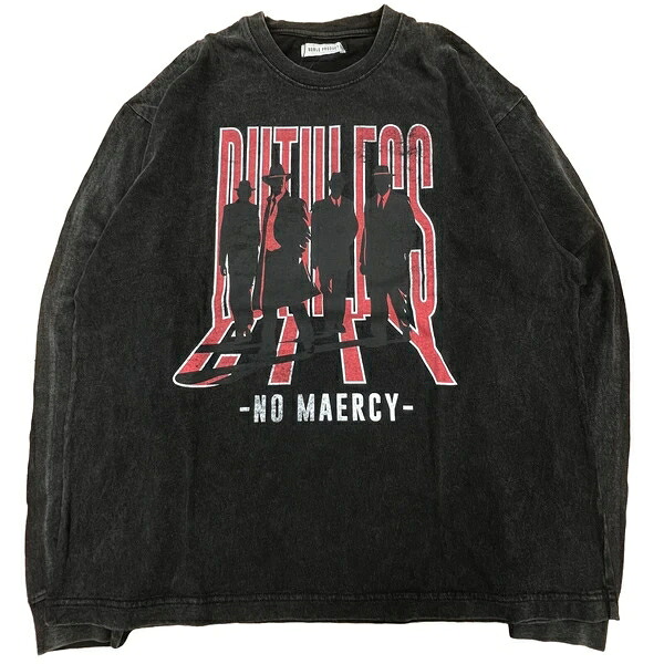 「フィクションムービー」スノー加工プリントロンTee(11月納品)【冬春新作商品】|ドレミファソラ・ねこ