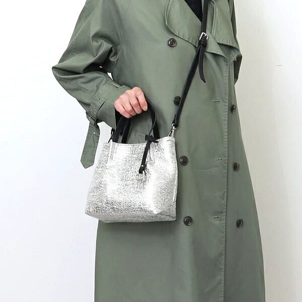 定番【COOCO】メタリック つまみハンドル2WAY トートバッグ ショルダーバッグ｜ドレミファソラ・ねこ