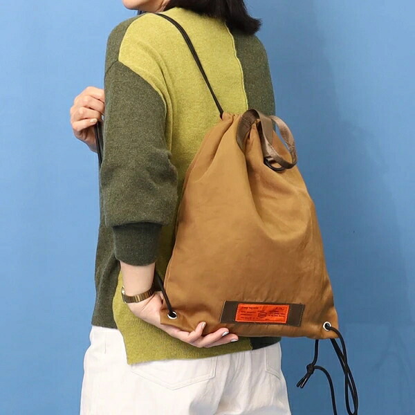 定番 人気商品【COOCO】orange tag 撥水ナップサック A4収納可能|ドレミファソラ・ねこ