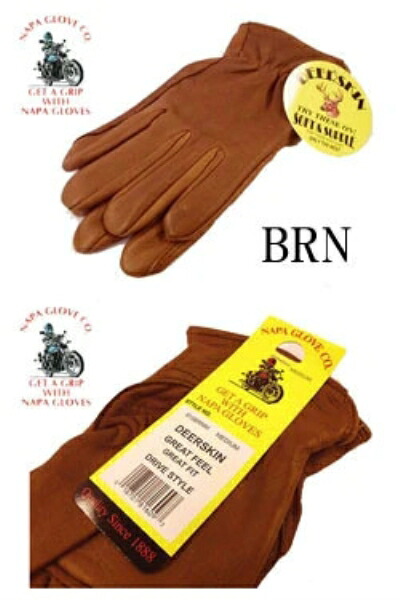 812FL　NAPAGLOVE BRN DEERSKIN DRIVER　　WITH COTTON FLEECELINING 22023｜ドレミファソラ・ねこ