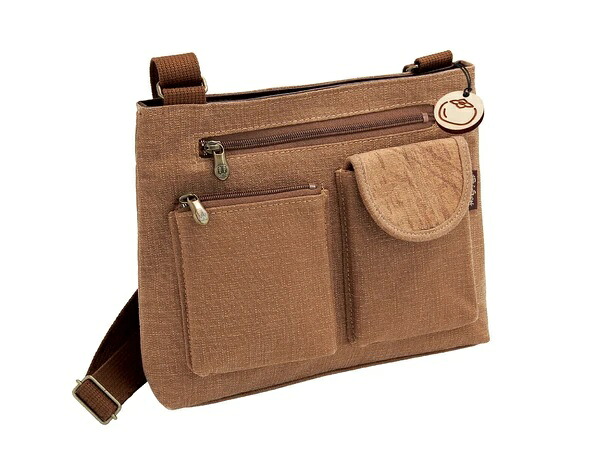 柿渋染め御徒面子（アウトポケットショルダー）Persimmon tangy dyed bag (Out Pocket Shoulder Bag)