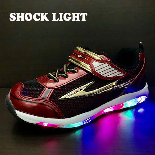 楽天市場 光る靴 キッズ スニーカー キッズシューズ マジック 男の子 子供 靴 軽量 Shocklight 8030 送料無料 Superfoot Deal