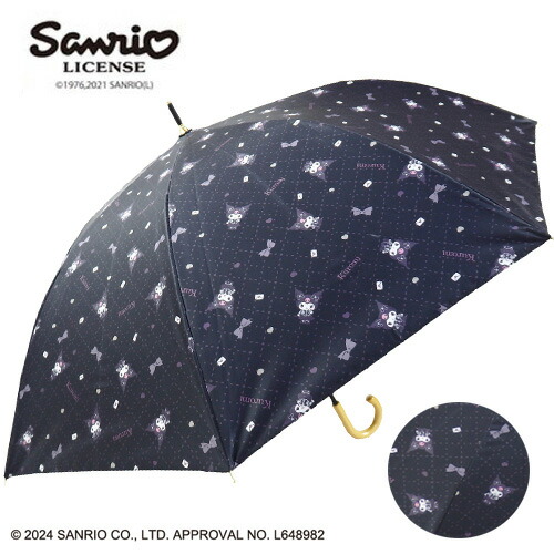 再入荷‼️ クロミ　傘　M 雨傘　かさ　キッズ　子供　園児　女の子　紫　サンリオ ジェイズプランニング 子供ビニール傘 55cm マイメロディ＆クロミ かさ