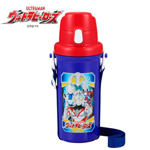 OK【ウルトラヒーローズ 024　直飲み　水筒　600ml　】直飲み　子供用　飲み物　ボトル　ダイレクトボトル　ワンタッチ　広口タイプ　ドリンク　お弁当　弁当　お弁当グッズ　ランチ　グッズ　ウルトラマン　円谷プロ　ブレーザー　キャラクター　おべんとう　水とう画像