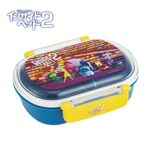 SK【Disney　ディズニー　インサイドヘッド 2　小判型　ランチボックス　日本製】弁当箱 　ランチボックス　弁当　お弁当　おべんとう　お弁当箱　子ども　キャラクター　ランチ　グッズ　子ども　女の子　女児　食洗機対応　タイトランチ　Inside Out　ライリー画像