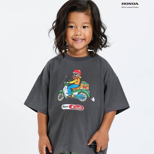 特価FO【HONDA　ホンダ　キッズ　原付シリーズ　半袖　Tシャツ　CH　SUPER CUB　100～120cm】BREEZE　グッズ　キャラクター　キッズ　アパレル　服　春夏　男児　ボーイズ　男の子　綿　バイク　車　のりもの　乗り物　ミニカー　トミカ　TOMICA　ブランド　スーパーカブ画像
