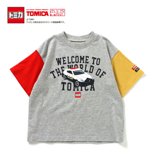 【新品】ヒューイ ルーイ デューイ半袖 Tシャツ ×トミカTシャツ　計6枚 TOMICA トミカ ボックスアート 袖配色 半袖Tシャツ ホワイト