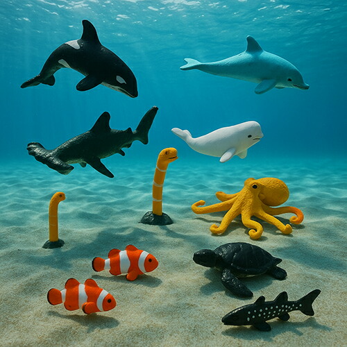 魚フィギュアばら売り 楽天市場】サカナ 海水魚 リアル フィギュア 立体図鑑 ソルト