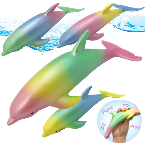 楽天市場 ぷにぷに レインボー ドルフィン スクイーズ イルカ 海洋 生き物 かわいい ユメカワ 魚 水族館 キーホルダー おみやげ プレゼント 玩具 フィギュア おもしろグッズ 海獣 プニプニ 動物 いるか カラフル インスタ映え 人形 Pirates Shop 楽天市場店