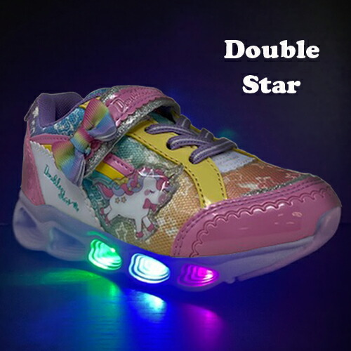楽天市場】New【Double Star 光る キッズ スニーカー ユニコーン 4597 ...