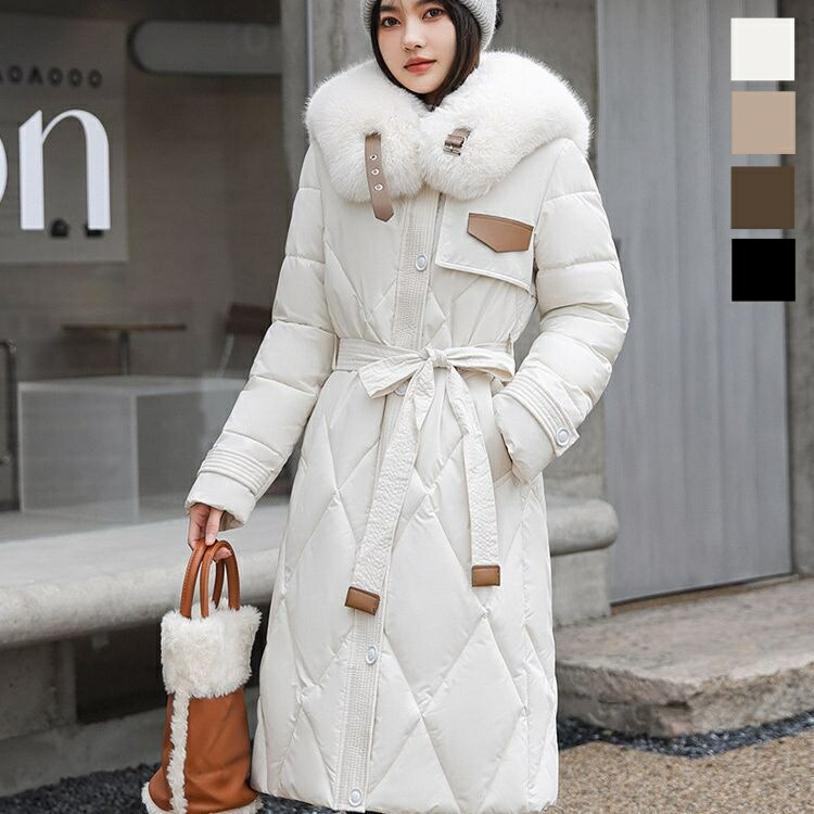 ダウンジャケット コート レディース ダウンコート フリンジ 取り外し可能 パンコート 春秋冬服 フィットする 保温性抜群 軽い 防寒 薄い 暖かい 無地 撥水加工