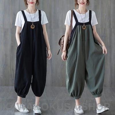 サロペットパンツ レディースファッション サロペットズボン 百掛け つりパンツ