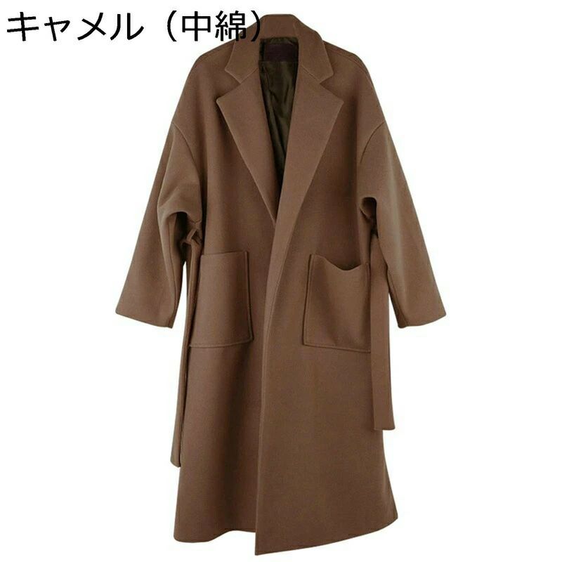 ロングコート メンズ ベルト付き ラシャコート チェスターコート スプリング 秋服 ボタンダウン ジャケット トレンチコート ゆったり ベ