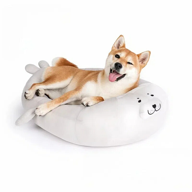 夏用/四季相応う小型犬猫用冷やりとした臥榻 ひんやり落ち居るジェルマット 夏の暑さ打つ手 通気性人並み外れた 鯨型ひな型 愛玩動物用涼感つや消し
