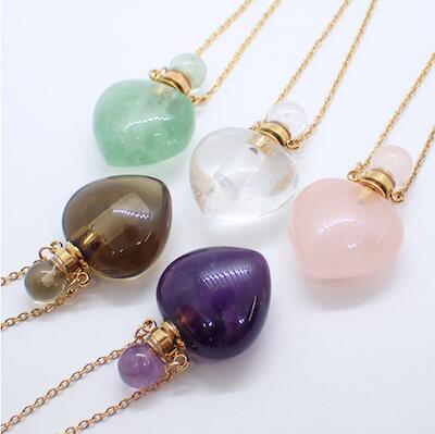本日限定価格！【新品未使用】天然石 香水瓶 ボトル ネックレス 6種セット 天然石 香水瓶 ネックレス ミニ ステンレスチェーン