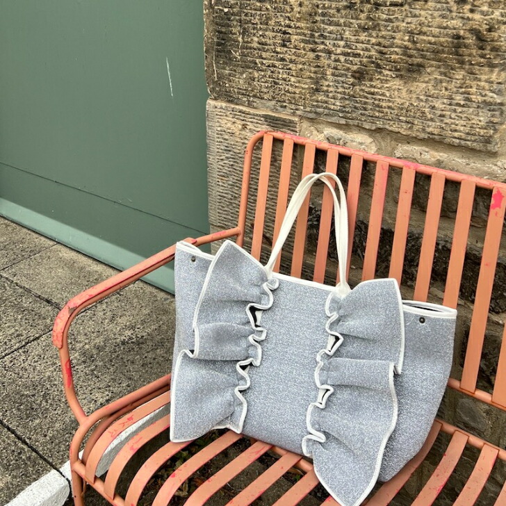 【Rapture ラプチャー】-TT-288MT-Lネイプルズラッフルトートメタリック-L大きさ-RAPTURE ラプチャーバッグ ダイバー原料品御徒面子 フラウンス御徒面子